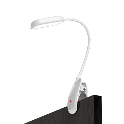 

HD LED clip table lamp can be charged adjustable bedside lamp 4000K warm white light T1 white models