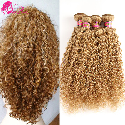 

7a Unprocessed Virgin Hair Curly Virgin Peruvian Curly Hair 4 Bundles Honey Blonde Virgin Hair Kinky Curly Blonde Weave