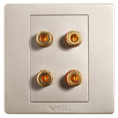 

Bull (BULL) switch socket G07 series four speakers socket audio audio type 86 panel G07T206 (U6) champagne gold