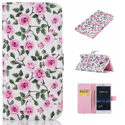 

Green leaf and flower Design PU Leather Flip Cover Wallet Card Holder Case for IPHONE 5C