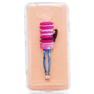 

Cake girl Dress girl Pattern Soft Thin TPU Rubber Silicone Gel Case Cover for HUAWEI Y3 II