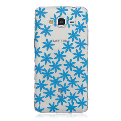 

Blue chrysanthemum Pattern Soft Thin TPU Rubber Silicone Gel Case Cover for SAMSUNG GALAXY Grand Prime G530