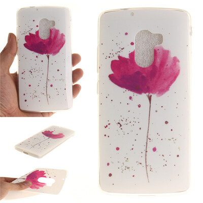 

Purple orchid Pattern Soft Thin TPU Rubber Silicone Gel Case Cover for Lenovo A7010