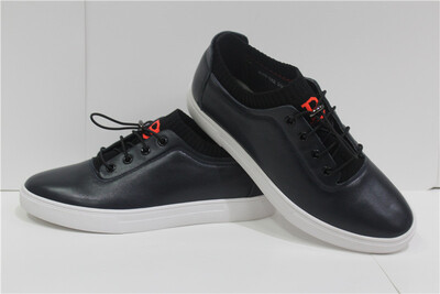 

jiabaisi mens fashion casual Navy leather comfort light weight design shoes