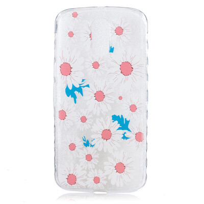 

Big chrysanthemum Pattern Soft Thin TPU Rubber Silicone Gel Case Cover for Moto G4/G4 Plus