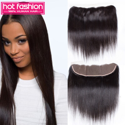 

Shipping Free Part Full Lace Frontal Human Hair Brazilian Virgin Hair Closure 4"*13" Hot Fashion Lace Natural Straight On Sale