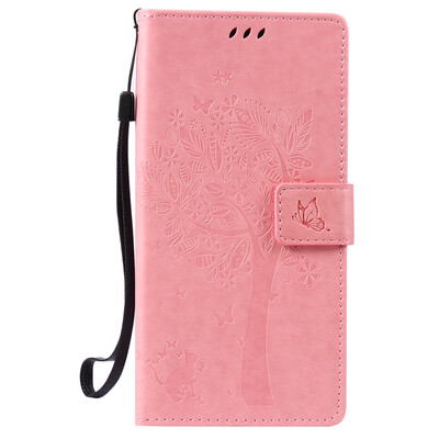 

Pink Tree Design PU Leather Flip Cover Wallet Card Holder Case for HUAWEI NEXUS 6P