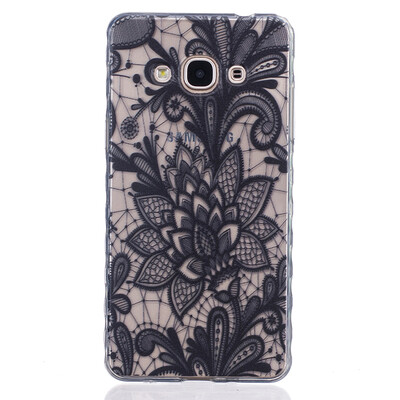 

Black Rose Pattern Мягкий тонкий ТПУ Резиновая крышка силиконовый гель чехол для SAMSUNG GALAXY J3 Pro