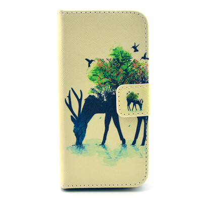 

Giraffe Design PU Leather Flip Cover Wallet Card Holder Case for IPHONE 5