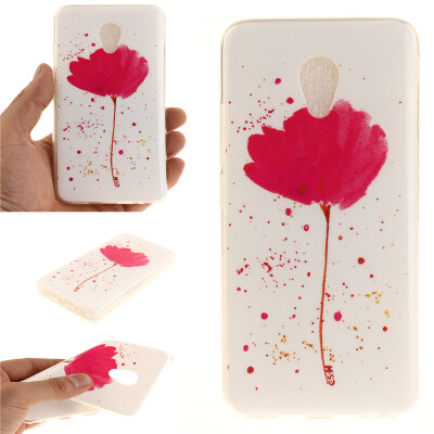 

Purple orchid Pattern Soft Thin TPU Rubber Silicone Gel Case Cover for Meizu mx5