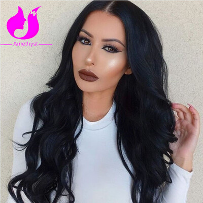 

Amethyst 150 Density Body Wave Lace Front Human Hair Wigs With Baby Hair 8A Unprocessed Peruvian Human Hair Lace Front Wigs