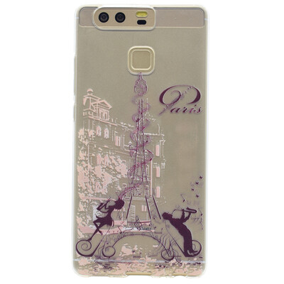 

Music tower Pattern Soft Thin TPU Rubber Silicone Gel Case Cover for HUAWEI P9