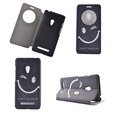 

Непослушный дизайн Улыбка PU кожа флип Обложка Кошелек Карты Держатель чехол для Asus Zenfone 5
