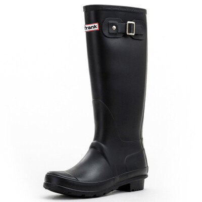 

PaulFrank big mouth monkey rain boots high tube fashion solid color rain boots waterproof rubber shoes overshoes PF1015 black 35 yards