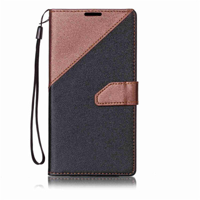 

Black + brown Design PU Leather Wallet Case Classic Flip Cover with Stand Function and Credit Card Slot for LG Stylo 2/LS775