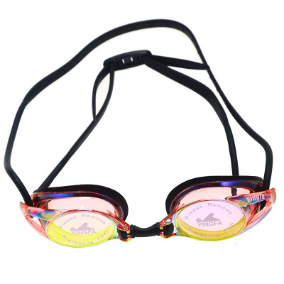 

YINGFA (YINGFA) goggles competition training small frame colorful chrome men and women swimming goggles Y185AFV black and red