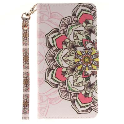 

Multilateral flowers Design PU Leather Flip Cover Wallet Card Holder Case for LG K8