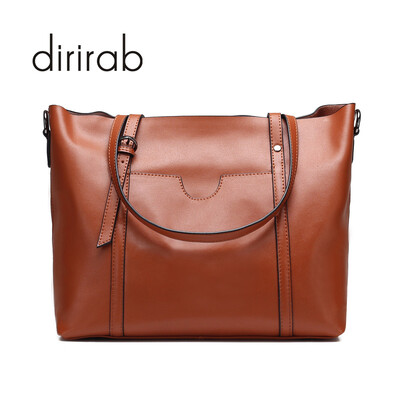 

Dirirab handbag bag leather bag 2017 new soft leather simple large-capacity ladies handbag shoulder Messenger bag
