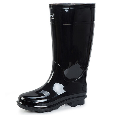 

Jingdong supermarket] back to the rain boots men's high tube waterproof anti-skid shoes shoes outdoor boots sets of shoes HXL838 black high tube 44 yards