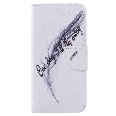 

Feather Design PU Leather Flip Cover Wallet Card Holder Case for HUAWEI HONOR 5X