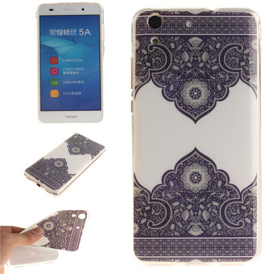

Diagonal totem Pattern Soft Thin TPU Rubber Silicone Gel Case Cover for HUAWEI Honor 5A/Y6 II