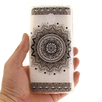 

Black mandala Pattern Soft Thin TPU Rubber Silicone Gel Case Cover for Lenovo Vibe P1