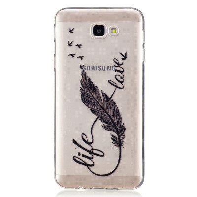 

8 Words feathers Dress girl Pattern Soft Thin TPU Rubber Silicone Gel Case Cover for SAMSUNG Galaxy J5 Prime