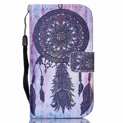 

Черный Dreamcatcher Дизайн PU кожаный бумажник держателя карты откидная крышка чехол для SAMSUNG S6EDGEPLUS