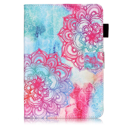 

Diagonal Flower Design PU Leather Flip Cover Wallet Card Holder Case for SAMSUNG T715