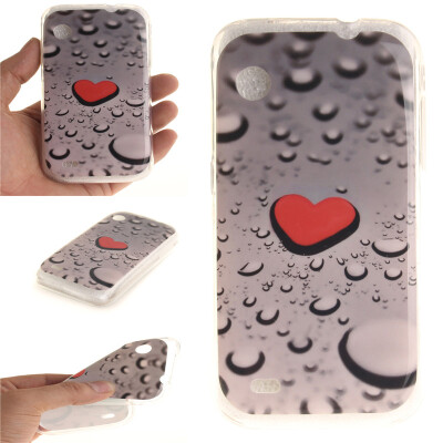 

Heart-shaped water droplets Pattern Soft Thin TPU Rubber Silicone Gel Case Cover for Lenovo A580