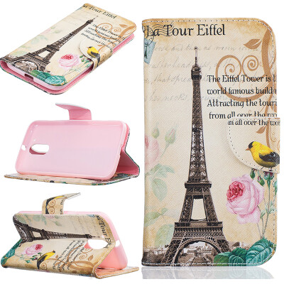 

Paris Tower Design PU Leather Flip Cover Wallet Card Holder Case for Moto G4/G4 Plus