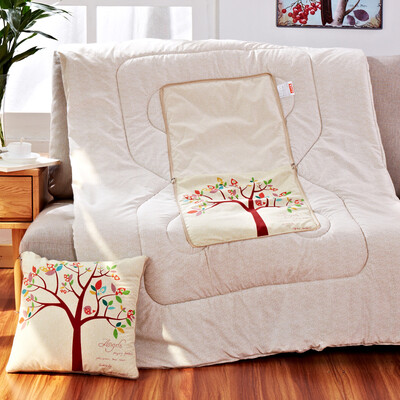 

Jiuzhou deer pillow was home textile multi-functional dual-use cushions nap quilt summer cool quilt dual-use office sofa car cushions are colorful trees 110 150cm