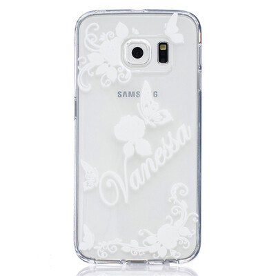 

Белая бабочка Pattern Мягкий Тонкий TPU Резиновый Силиконовый гель Чехол для SAMSUNG GALAXY S6 Edge