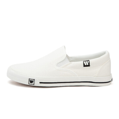 

Backrest warrior men&women spring&summer new canvas shoes men&women low help couple small white shoes a pedal leisure shoes student flat bottom shoes canvas shoes WXY-903T white 38