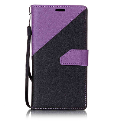 

Black + Purple Design PU Leather Wallet Case Classic Flip Cover with Stand Function and Credit Card Slot for SAMSUNG Galaxy J3 /J