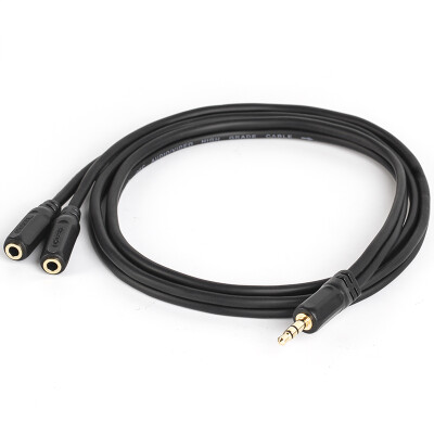 

Aurora CHOSEAL 35mm one two audio line couple earphone cable AUX stereo splitter phone audio transfer cable 1 meter QS3014T1