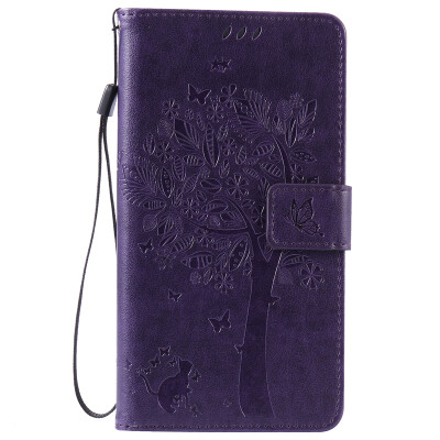 

Purple Tree Design PU Leather Flip Cover Wallet Card Holder Case for HUAWEI Honor 5X