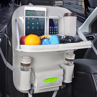 

Embossed Car Storage Bag Upgraded Hanging Bag Storage Bag Car Folding Dining Table Car Chair Reciprocating Bag Accessories Car Seat Storage Bag-qc9 Gray