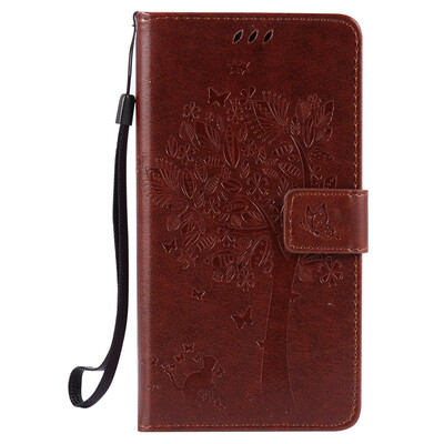 

Brown Tree Design Кожа PU флип крышки Кошелек Карты Держатель чехол для HTC 830