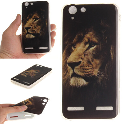 

Lions Pattern Soft Thin TPU Rubber Silicone Gel Case Cover for Lenovo VIBE K5