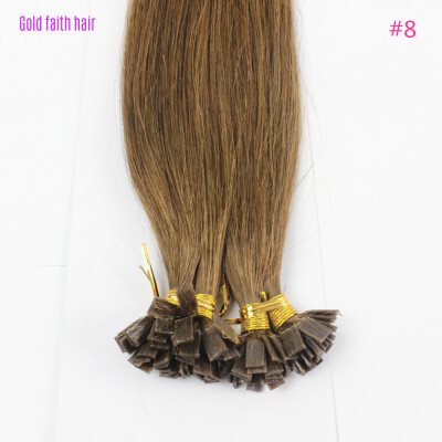 

Iwona 100 Brazilian Virgin Remy Hair Straight Flat Tip 1gs 100g Light Brown Human Hair