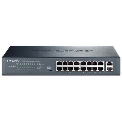 

TP-LINK TL-SL1218MP 16-port 100 Gigabit PoE switch 2 Gigabit port