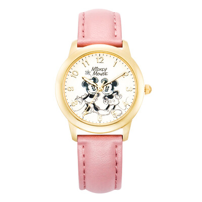 

Джингдонг Дисни (DISNEY) простые часы Микки светящаяся девушка в розовом Shi Ying детей смотреть DC-54002P