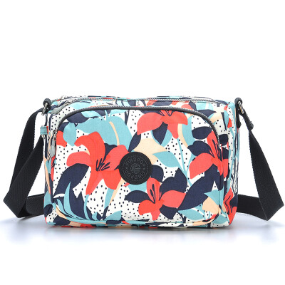 

findpop handbag shoulder bag female canvas waterproof nylon leisure shoulder Messenger bag female 42 red blue lily