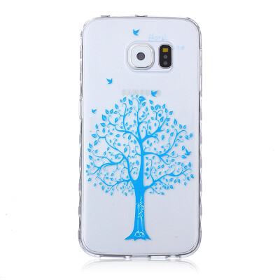 

Blue tree Pattern Soft Thin TPU Rubber Silicone Gel Case Cover for SAMSUNG GALAXY S6 Edge