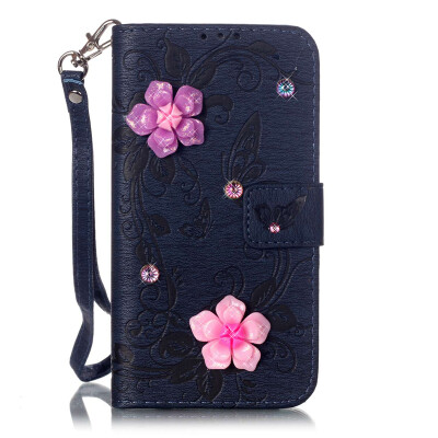 

Dark Blue Style PU Leather Flip Cover Wallet Card Holder Case for SAMSUNG J510