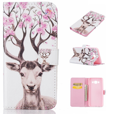 

Deer Design PU Leather Flip Cover Wallet Card Holder Case for Samsung Galaxy J5 2016J510