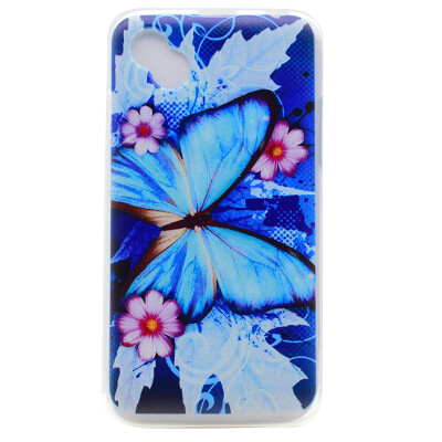 

Blue butterfly Pattern Soft Thin TPU Rubber Silicone Gel Case Cover for Wiko Sunny