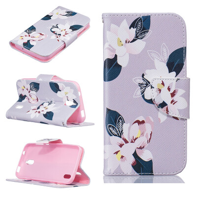 

Gray lily Design PU Leather Flip Cover Wallet Card Holder Case for HUAWEI Y625