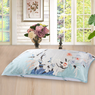 

【Jingdong Supermarket】 Taihu Lake Bedding Home Textile Silk Pillow Cover 100% Silk Silk Single Pillow Mask Single Set Lakeside Spring 48 * 74cm